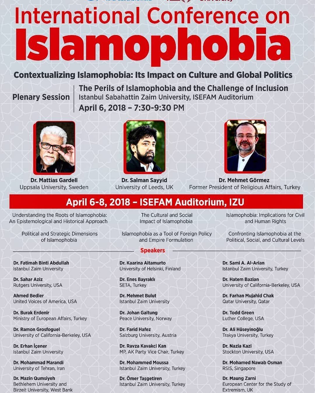 First International Conference on Islamophobia 2018