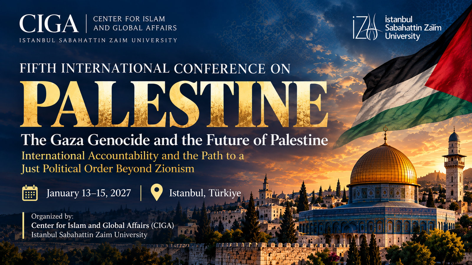 Fifth International Conference on Palestine, 13–15 January 2027